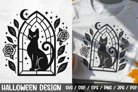 Black Cat Gothic SVG Halloween Design Review