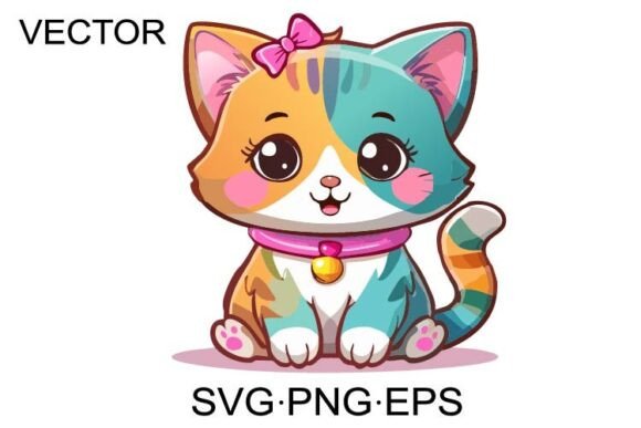 Cat Baby Girl SVG Vector Illustration Review