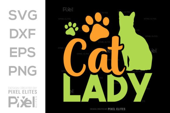 Cat Lady SVG Pet Cat T-Shirt Design Review