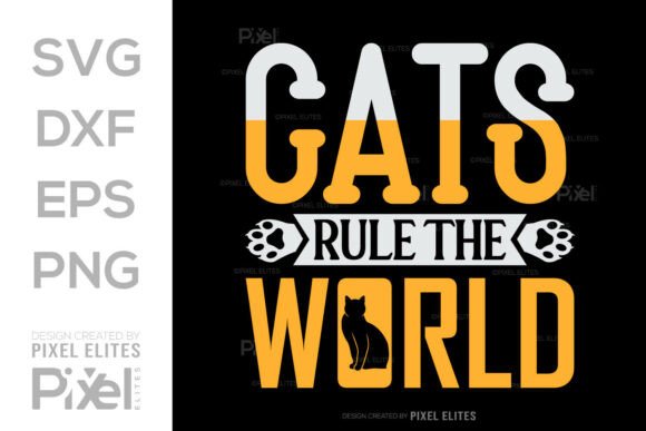 Cats Rule the World SVG T-shirt Design Review