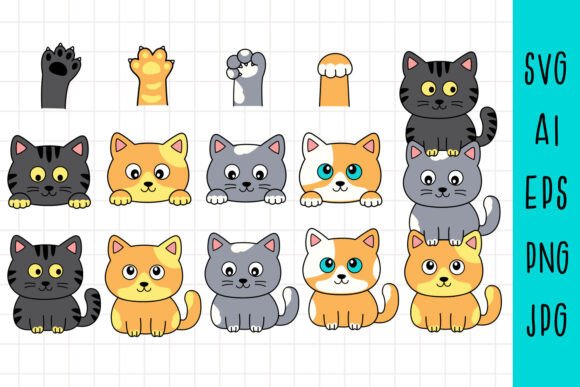 Cute Cat PNG, Cat Clipart, Cat Paws, Review
