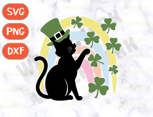 Cute St Patrick s Day Svg, Cat Lover Svg