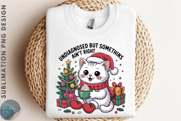 Funny Christmas Cat PNG Sublimation Art Review