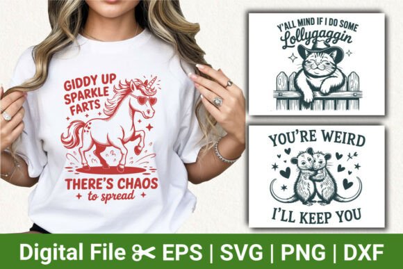 Funny Cute Animal Quote Unicorn Cat Svg