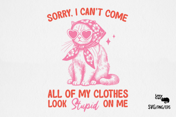 Funny Sarcastic Girl Cat SVG PNG Review