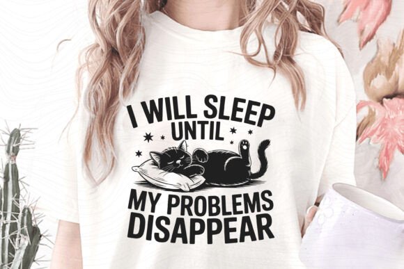 Funny Sarcastic Sleep Cat SVG PNG Design Review