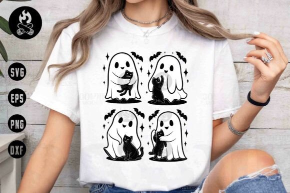 Ghost Cat Halloween SVG, Cat Witch Svg Review