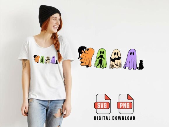 Halloween Black Cat Ghost SVG - PNG Review
