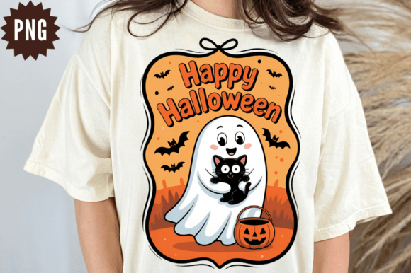 Happy Halloween Ghost Cat PNG Clipart Review