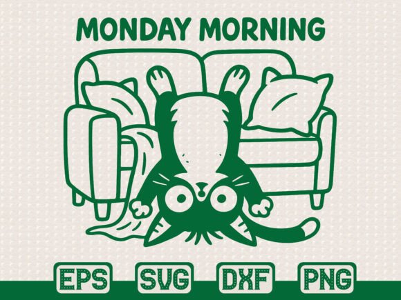 Monday Morning Cat SVG Review for Embroidery Projects