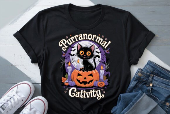 Purranormal Cativity Halloween Tee PNG Review
