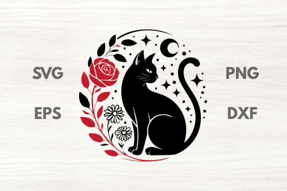 Red Rose Black Cat SVG Review for Real Embroidery