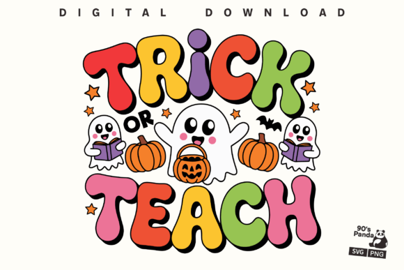 Trick or Teach Halloween Ghost SVG PNG Review