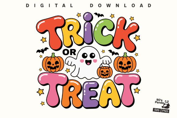 Trick or Treat Halloween Ghost SVG PNG Review