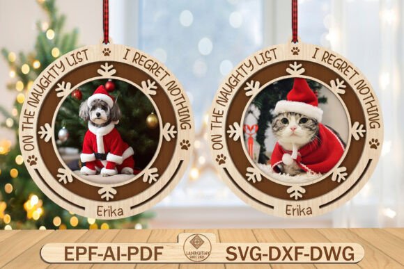 Xmas Dog Cat Svg, Christmas Ornament Review